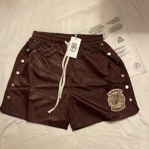 Saint Vanity Authentictic Nylon Shorts. Brown in Color, Adult Small in Size.